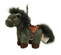 HUFFA Porte-clés en Peluche simulé de Huit Chevaux - Poupée Mascotte de l'année du Cheval for collectionneurs et Cadeaux(Green,9.8 inches)