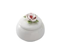 HUFFA Pot à thé à fleurs pressées à la main, pot de stockage en céramique scellé for thé noir et vert, boîte d'emballage de glaçage coloré résistant à l'humidité(Color1)