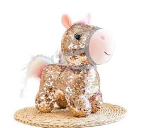 HUFFA Poupée en Peluche Poney Mignon - Adorable Pendentif Porte-clés Mascotte for Enfants et Adultes(Brown,18cm)