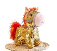 HUFFA Poupée en Peluche Poney Mignon - Adorable Pendentif Porte-clés Mascotte for Enfants et Adultes(Yellow,18cm)