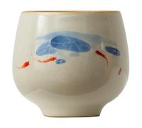 HUFFA Tasse principale de four Ru Beige, tasse à thé en porcelaine nourrissante en pneu de fer de qualité supérieure, aile de cigale Ru, for service à thé Kung Fu(Color1)