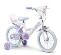 Huffy Disney Frozen Vélo Fille 16"" 5-7 ans Blanc avec Stabilisateurs