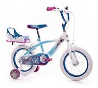 Huffy Frozen Luxury Vélo Disney La Reine des Neiges Bébé - Fille, Bleu Ciel, 14 pollici