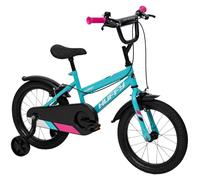 Huffy So Sweet Vélo pour Fille de 4 à 6 Ans avec Roues stabilisatrices, Cadre en Acier, Freins à Main, Selle réglable - Bleu