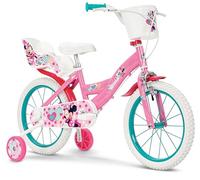 Huffy Vélo Disney Minnie Mouse 16" pour Fille de 5 à 7 Ans + stabilisateurs