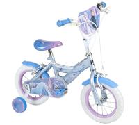 Huffy Vélo Enfant Disney La Reine des Neiges de 3 à 5 Ans, Double Frein à Pince, stabilisateurs Amovibles, siège réglable, Bleu