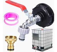 HUFHNWSO Bouchon Cuve,IBC Robinet Cuve 1000l,1/2,Raccord Cuve 1000 litres,s60 x 6 IBC Adaptateur Robinet Cuve 1000l Plastique 1/2"