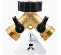 hufhnwso Distributeur Tuyau d'arrosage 2 Voies,Interrupteur séparé,Répartiteur d'eau 2 Voies