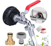 hufhnwso Robinet Cuve 1000L 1/2 IBC Robinet de Jardin 1000 litres Adaptateur de Réservoir de Vidange IBC S60X6 pour