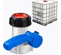 hufhnwso Vanne Cuve 1000l Plastique,DN 40 (62mm),Vanne pour Raccord Cuve1000 litres， IBC Adaptateur Cuve, Adaptateur Universe Eau De Pluie Bouchon Cuve 1000l