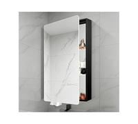 HUFIREHU Armoire à Miroir De Salle De Bain,Armoires De Salle De Bain avec Miroir,éTagèRes RéGlables, Robuste Et Solide, for Bijoux, Masques Et Outils De Beauté(Black,40 * 70 * 13cm)