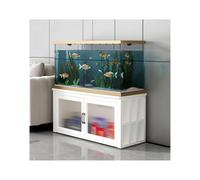 HUFIREHU Armoire Pour Aquarium à 3 Niveaux Support Aquarium En Bois, Noir Meuble De Base Pour Aquarium Avec Rangement Avec éTagèRe Pour Rangement D'Accessoires(White,90*40cm)