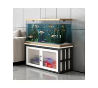 HUFIREHU Armoire Pour Aquarium à 3 Niveaux Support Aquarium En Bois, Noir Meuble De Base Pour Aquarium Avec Rangement Avec éTagèRe Pour Rangement D'Accessoires(White and black,90*40cm)