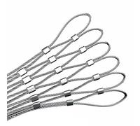 HUFIREHU Filet En CâBle MéTallique Maille Flexible En Acier Inoxydable Filet De SéCurité For Garde-Corps D'ExtéRieur Pour Protection Antivol Et Protection De SéCurité(15*2.4m/49.2*7.8ft)