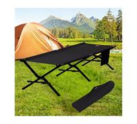 HUFIREHU Lit Dappoint 1 Personne Meuble Camping Lit De Camp Pliable Sac De Couchage Adulte Pull-Out Folding Bed Single Folding Sofa Bed Idéal pour Le Camping Et La Sieste(Black)