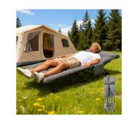 HUFIREHU Lit De Camp Pliable Lit Pliable 1 Personne Adulte Sac De Couchage Adulte Single Folding Sofa Bed Pull-Out Folding Bed Chaise De Camping IdéAl pour Le Camping(Fabric Version,190 * 68 * 38cm)