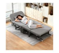 HUFIREHU Lit Pliant Lit De Camp Pliable Sac De Couchage Adulte Pull-Out Folding Bed Meuble Camping Chaise Pliante Camping Convient Idéal pour Le Camping(Adjustable Model,190 * 70 * 30cm)