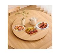 HUFIREHU Plateau De Service Tournant Plateau Rotatif De Cuisine Lazy Susan En Verre Assiette De Service Tournante 360° Pour Table En Verre, Bois, Marbre(Oak,98cm/38.6in)