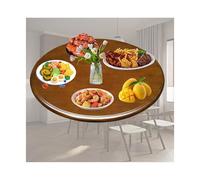 HUFIREHU Plateau Tournant Bambou Assiette De Service Tournante 360° Plateau De Service Rotatif Lazy Susan Pour Table En Verre, Bois, Marbre Pour Table à Manger(Walnut,80cm/31.5in)