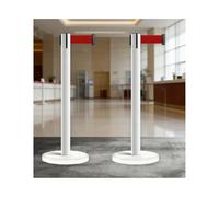 HUFIREHU Poteaux De BarrièRe,Poteaux RéTractables Avec Ceintures De SéCurité, Assemblage Facile à Connecter, For ThéâTres, FêTes, Expositions(White,5M/16.4FT)