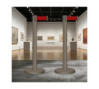 HUFIREHU Poteaux De BarrièRe,Poteaux RéTractables Avec Ceintures De SéCurité, Assemblage Facile à Connecter, For ThéâTres, FêTes, Expositions(Brown,3M/9.8FT)