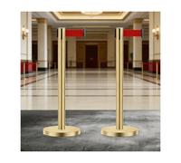 HUFIREHU Poteaux De BarrièRe,Poteaux RéTractables Avec Ceintures De SéCurité, Assemblage Facile à Connecter, For ThéâTres, FêTes, Expositions(Gold,5M/16.4FT)