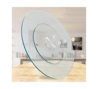 HUFIREHU Rond Plaque De Service Rotatif Assiette De Service Tournante 360° Plateau De Service Rotatif Lazy Susan Verre Trempé Plateau Tournant En Verre Rond(Transparent,70cm/27.5in)
