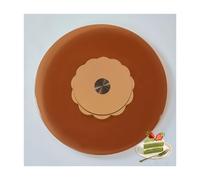 HUFIREHU Rond Plaque De Service Rotatif Plateau De Service Rotatif Lazy Susan Verre Trempé Plateau Tournant En Verre Rond Pour Table à Manger(Brown,68cm/26.8in)
