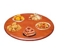 HUFIREHU Rond Plaque De Service Rotatif Plateau Tournant En Bois Plateau De Service Rotatif Lazy Susan Assiette PréSentation Verre PâTisserie Pour Table En Verre, Marbre(Crabapple,70cm/27.5in)