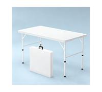 HUFIREHU Table à Manger Pliante Ultra Fine Table De Cuisine Pliable avec Support Anti-Chute Portable Extensible Robuste Et Facile à in for Salon, Hospitalité, Bureau(White)