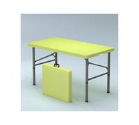 HUFIREHU Table à Manger Pliante Ultra Fine Table De Cuisine Pliable avec Support Anti-Chute Portable Extensible Robuste Et Facile à in for Salon, Hospitalité, Bureau(Yellow)