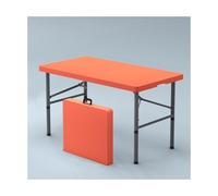 HUFIREHU Table à Manger Pliante Ultra Fine Table De Cuisine Pliable avec Support Anti-Chute Portable Extensible Robuste Et Facile à in for Salon, Hospitalité, Bureau(Orange)