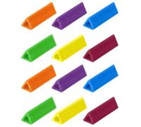Hufopik Lot de 12 poignées triangulaires pour écriture manuscrite pour adultes, couleurs vives, 4 cm de long