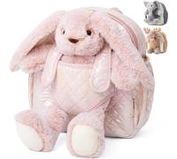 Hug & Go¿ Sac A Dos Enfant,Cartable Maternelle Avec Jouet Amovible,Pour Filles 1 2 3 Ans,Petit Sac A Dos En Peluche Douce,Cadeau Personnalisé Bebe Pour Crèche,Ecole & Voyage.[B417]