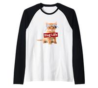 Hug Life Kitty Cat Thug Gansta Kitten Kitty Gangster drôle Manche Raglan