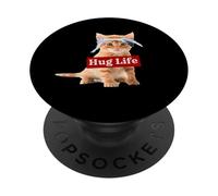 Hug Life Kitty Cat Thug Gansta Kitten Kitty Gangster drôle PopSockets PopGrip Adhésif