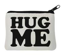 Hug Me Free Hugs Please I Need A Hug Porte-monnaie en néoprène Blanc 10 x 11 cm