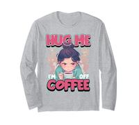 Hug Me, I'm Off Coffee Citation drôle de retrait de caféine Manche Longue