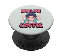 Hug Me, I'm Off Coffee Citation drôle de retrait de caféine PopSockets PopGrip Adhésif