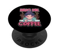 Hug Me, I'm Off Coffee Citation drôle de retrait de caféine PopSockets PopGrip Adhésif