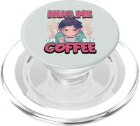 Hug Me, I'm Off Coffee Citation drôle de retrait de caféine PopSockets PopGrip pour MagSafe