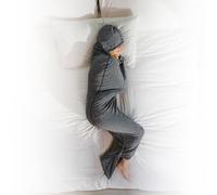 Hug Sleep Hooded Sleep Pod, Wearable Blanket with Comfy Hoodie, Weighted Blanket Alt, Seen on Shark Tank, Cooling Sensory, Machine Washable Cozy Blankets, Adult, Kids Or Teens Gift, Grey, Small