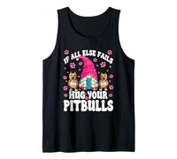 Hug Your Dog Quotes for Pittie Mom with Cute Pitbull GNOME Débardeur