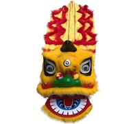 HUGDSB 15 inch Chinese Dragon Costume, Lion Dance for Kids Years Vibrant Mascot Costume Tail for Boys Performance Wear(Yellow,15in)