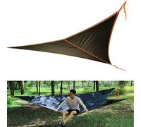 HUGDSB Hamac Triangulaire de 13 Pieds, hamac de Camping d'extérieur, hamac de Voyage Portable for Plusieurs Personnes avec Sangles d'arrimage et Poche en Filet, capacité maximale de 500 LB