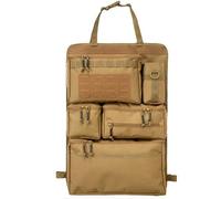 HUGDSB Tactical Car Seat Back Organizer with 6 Molle Pouches, Heavy Duty Storage Bag Universal Fit for Truck SUV(Khaki)