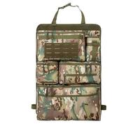 HUGDSB Tactical Car Seat Back Organizer with 6 Molle Pouches, Heavy Duty Storage Bag Universal Fit for Truck SUV(Green Camouflage)