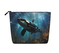 Huge Killer Whales Trousse de toilette et de maquillage pour femme - Unisexe - Sac de rangement pour soins personnels - Noir - Taille unique