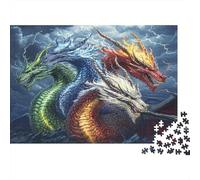 Huge Multi-Dragon à tête rougeCadeau Unique Décoration Intérieure Art Fantastique Jeu ÉduChatif Challenge Toy Adultes & Enfants des 14 Ans 1000pcs (75x50cm)