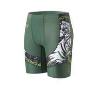 HUGE SPORTS Short de bain long Splice série Wilde - Pour homme, ours vert, XXX-Large